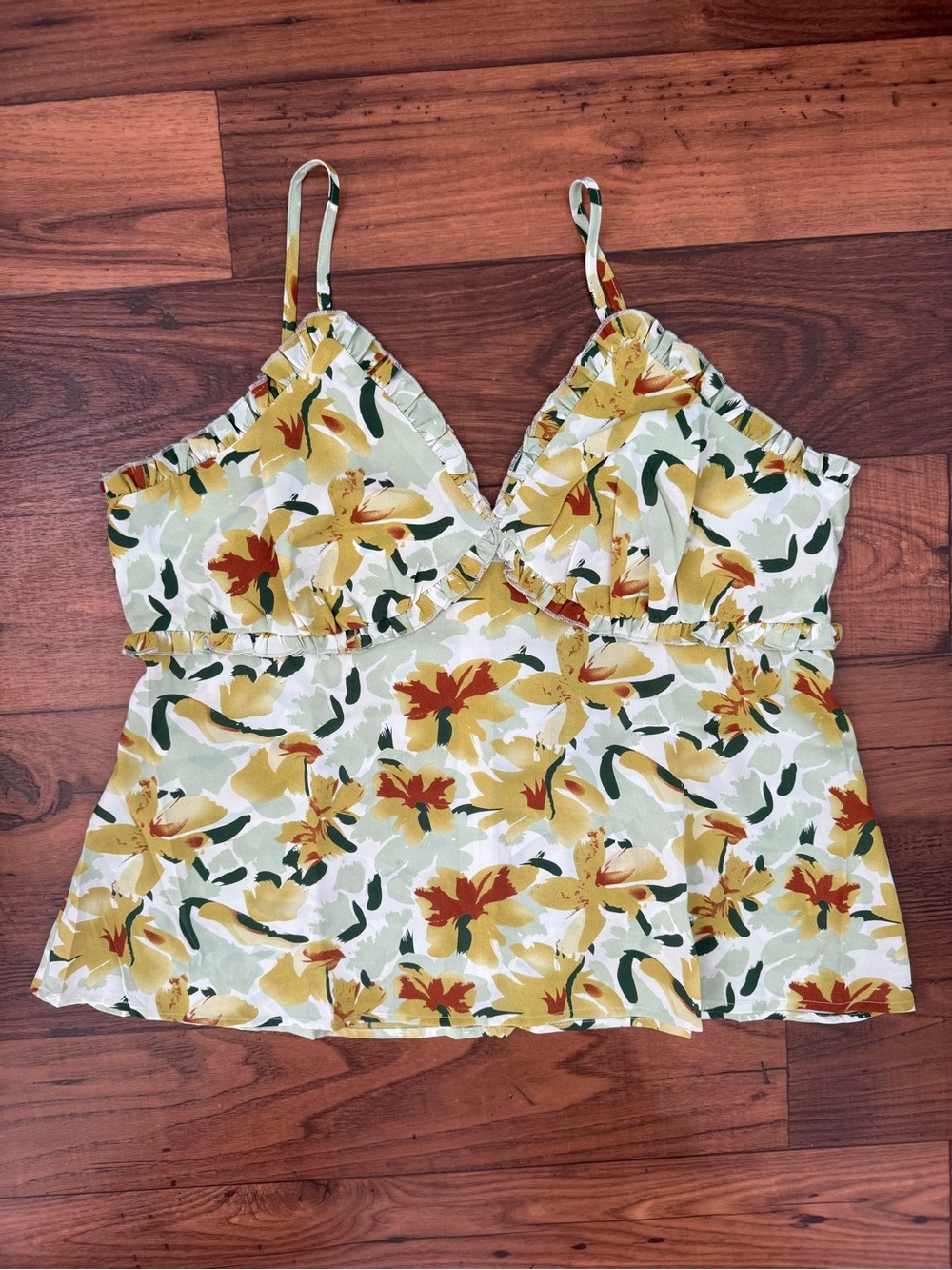Zenobia Floral Ruffle Top